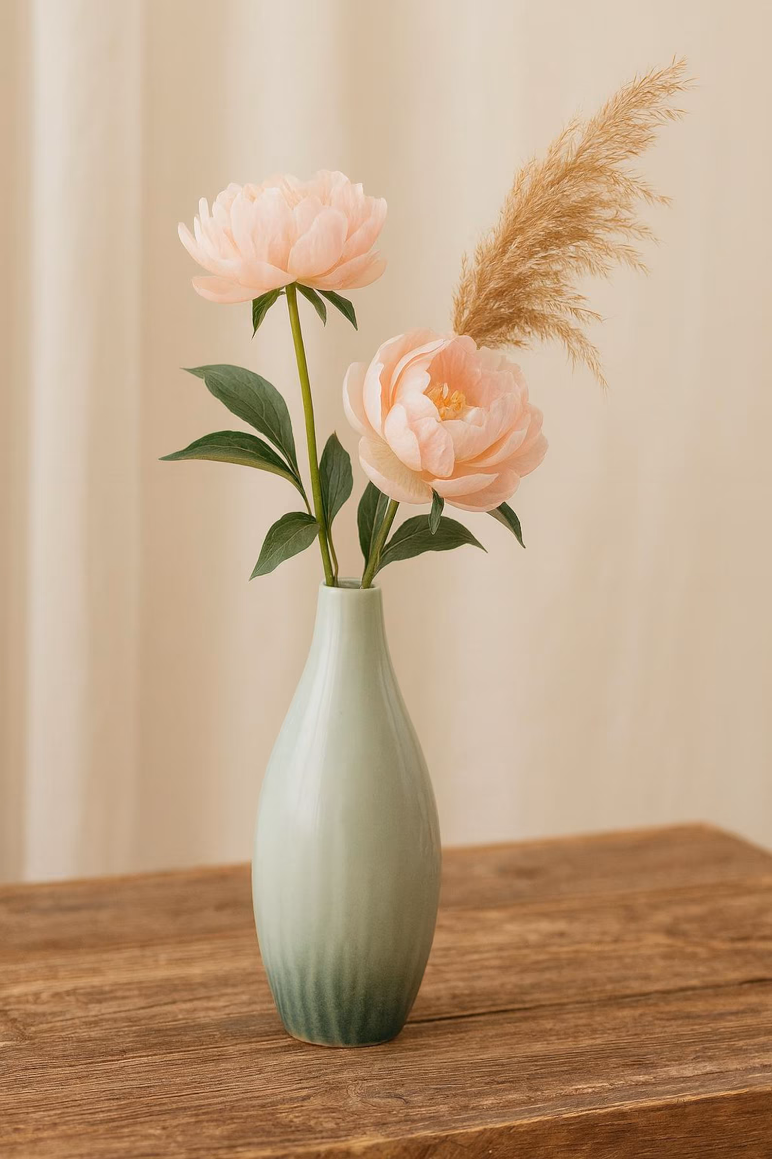 Nordic Glossy Ceramic Vase for Home Decor