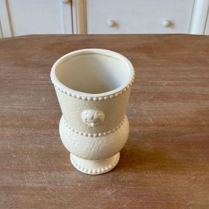 Vintage French Embossed Ceramic Vase Decor